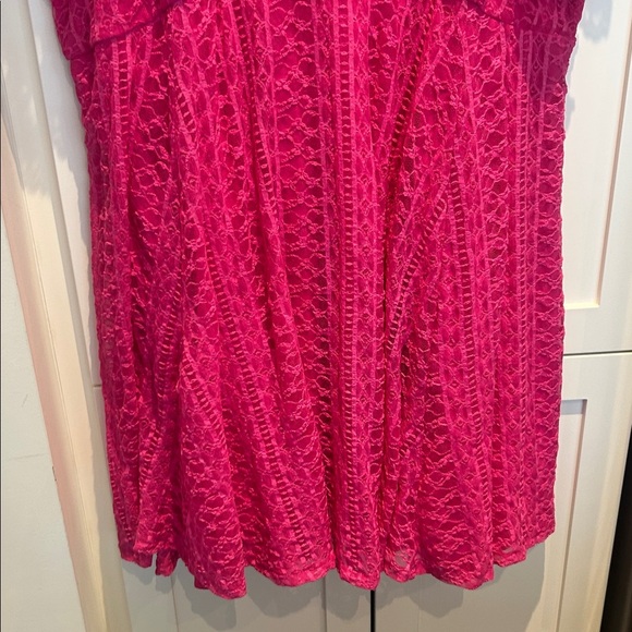 Torrid X Betsey Johnson Fit & Flare Puff Sleeve Mini Dress Pink Size 5X - Picture 7 of 14